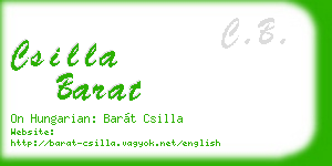 csilla barat business card