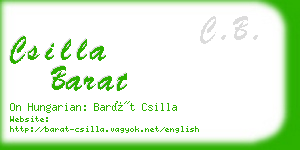 csilla barat business card